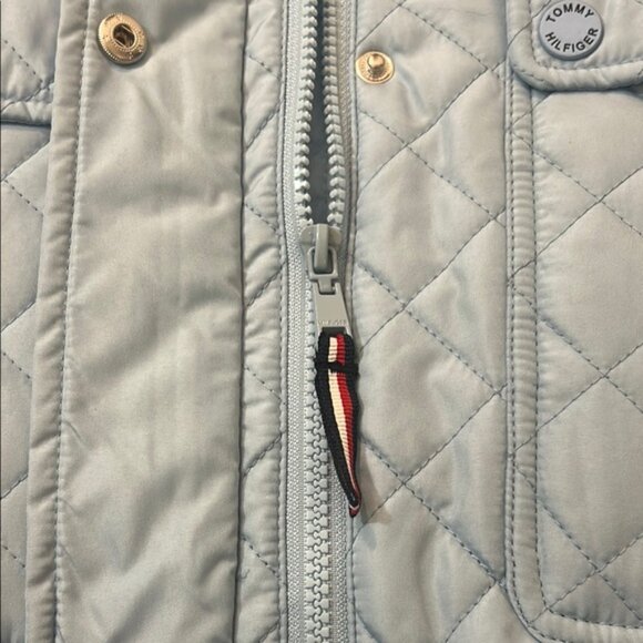 Blue Quilted Puffer Jacket with Hood Tommy Hilfiger - Picture 7 of 11